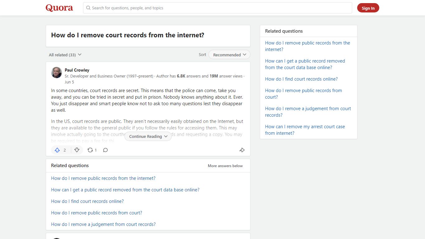 How to remove court records from the internet - Quora